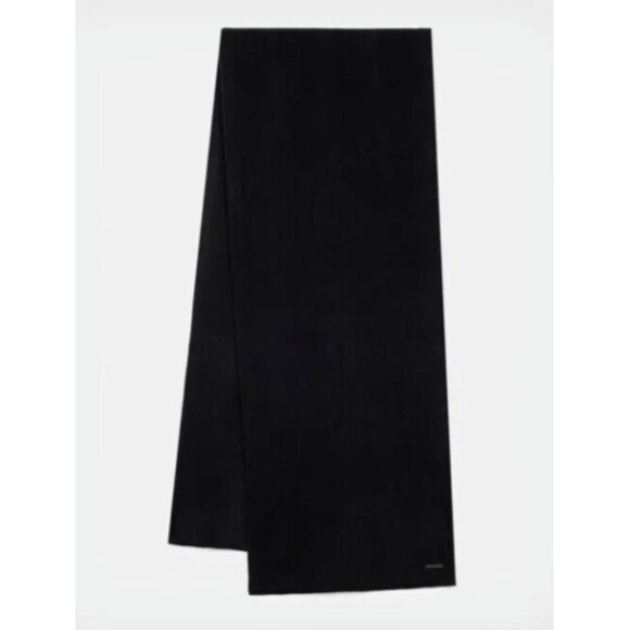 ALLSAINTS Garter Roll Scarf Black 16''x80'' - Picture 3 of 5